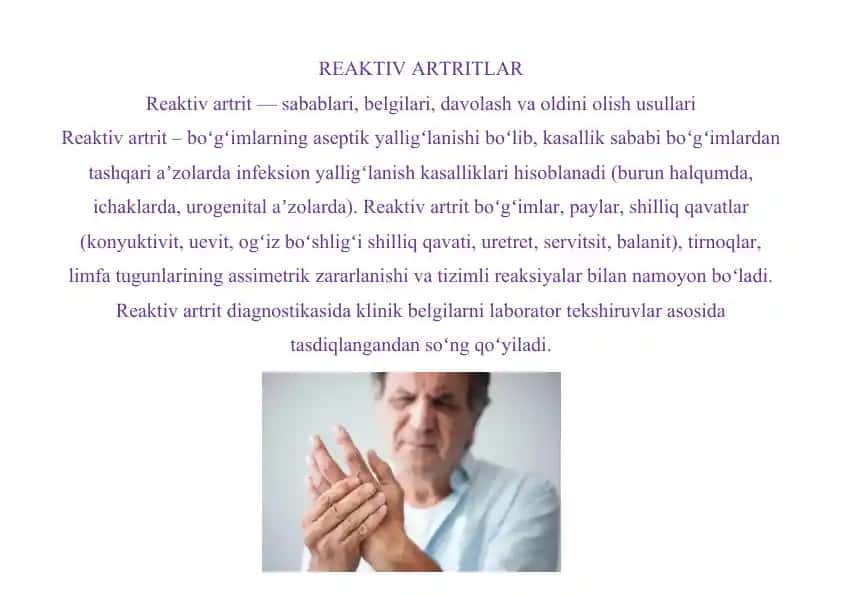 Reaktiv artrit