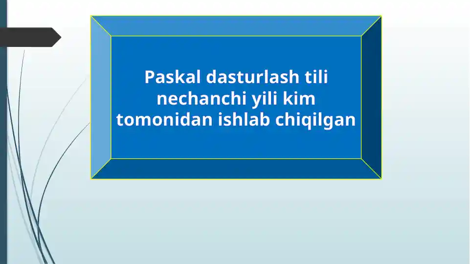 Paskal dasturlash tili