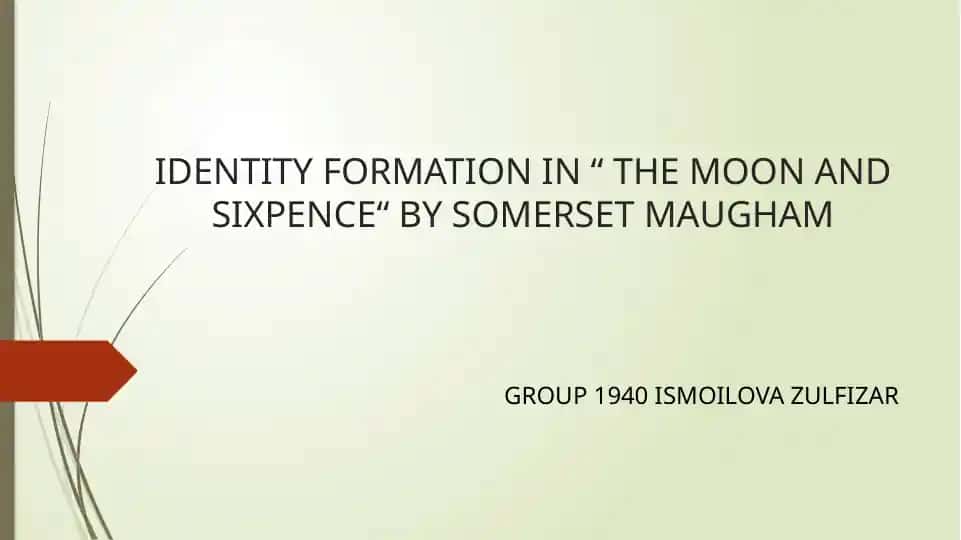 Identity Formation in "The Moon and Sixpence" by Somerset Maugham