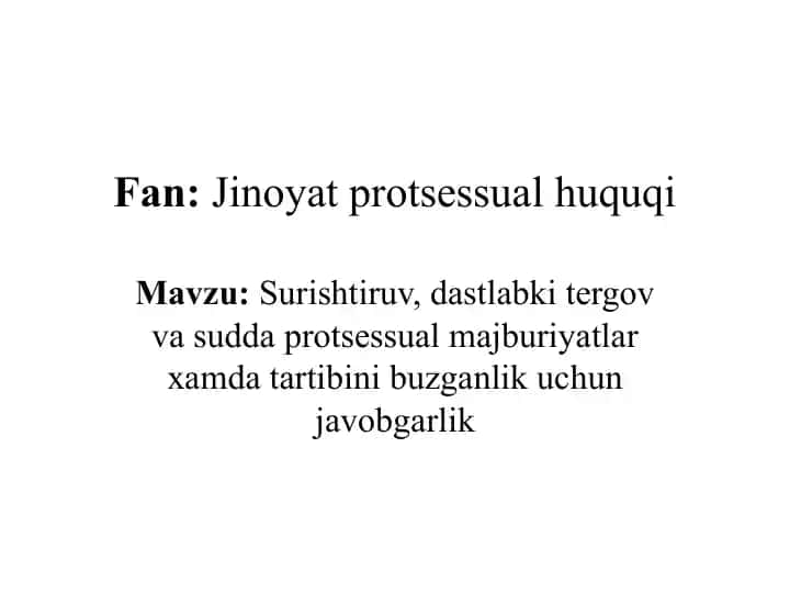 Jinoyat protsessual huquqi