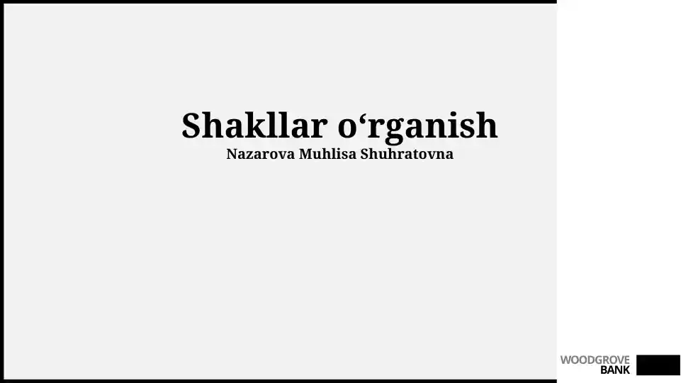 Shakllar o'rganish