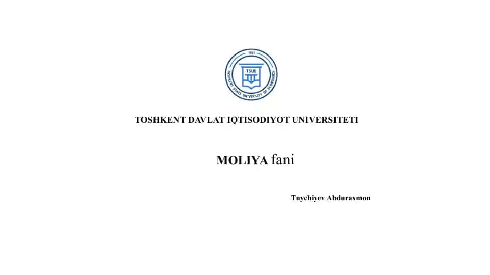 Xo‘jalik yurituvchi subyektlarning moliyaviy resurslari va kapitali
