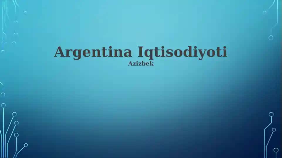 Argentina Iqtisodiyoti