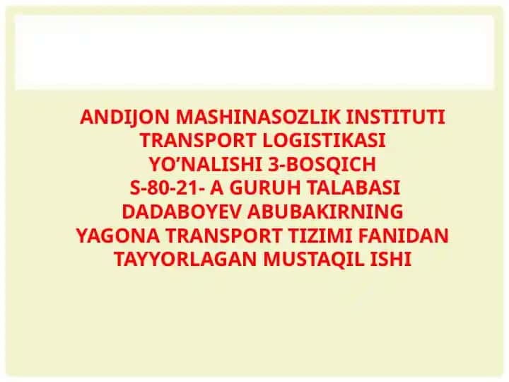 Havo transporti tasnifi, yutuqlari va rivojlantirish muammolari