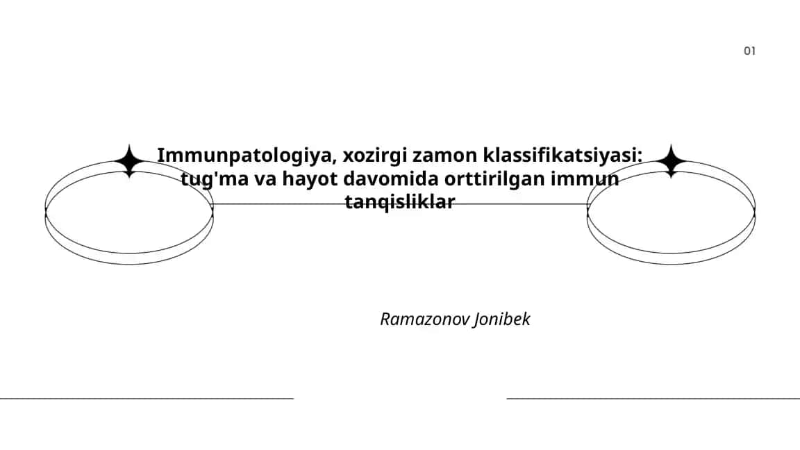 Immunpatologiya, xozirgi zamon klassifikatsiyasi: tug'ma va hayot davomida orttirilgan immun tanqisliklar