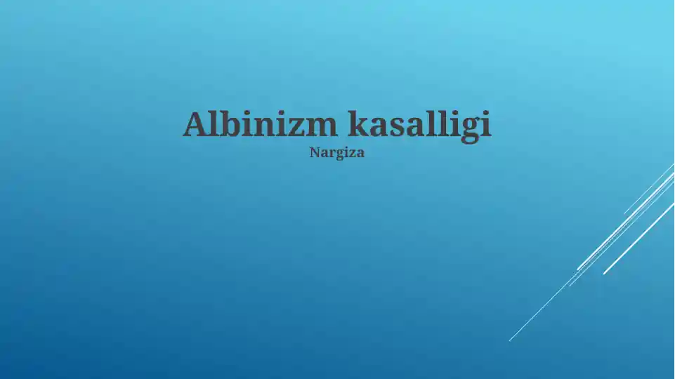 Albinizm kasalligi