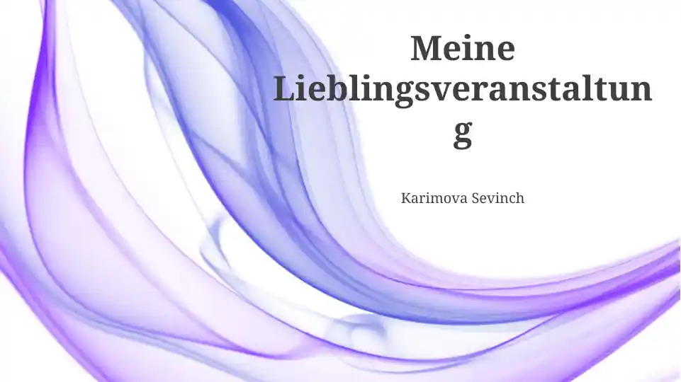 Meine Lieblingsveranstaltung