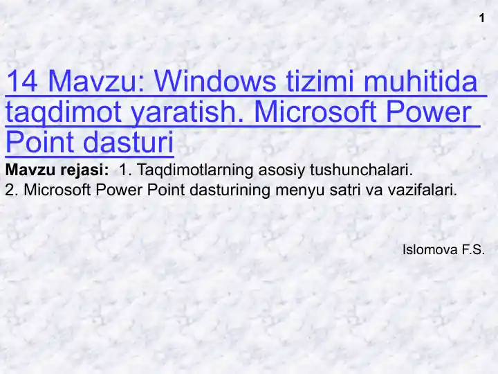 Microsoft PowerPoint