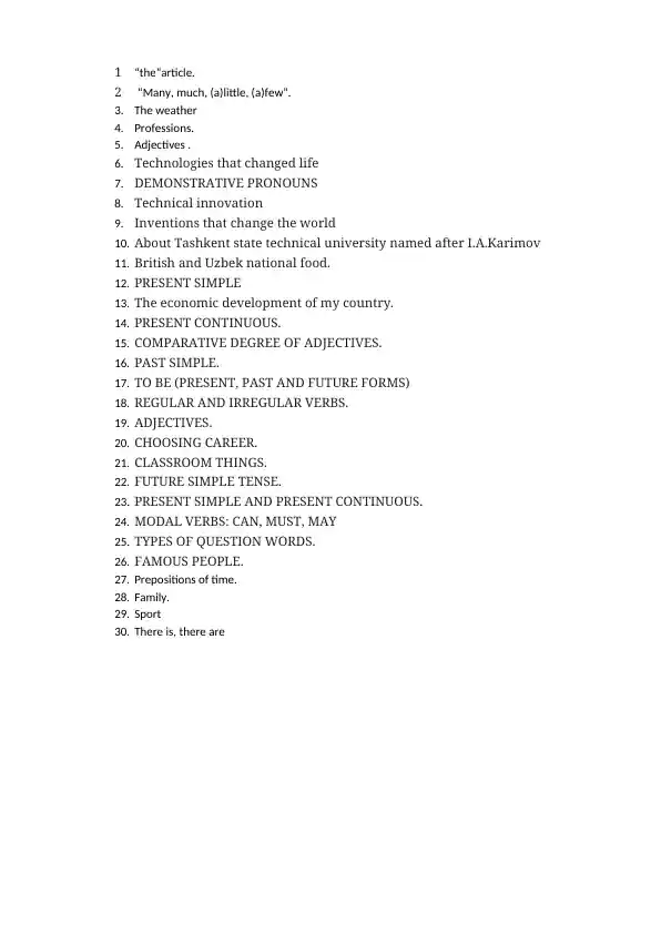 English Language Learning Materials
