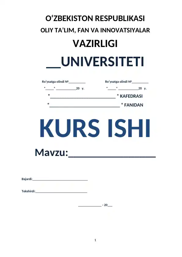 Sog’lom avlod mustahkam jamiyat asosi