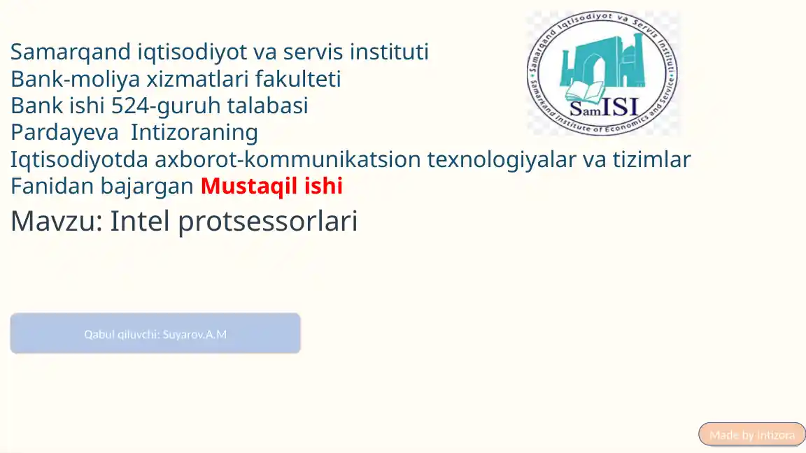 Intel Protsessorlari