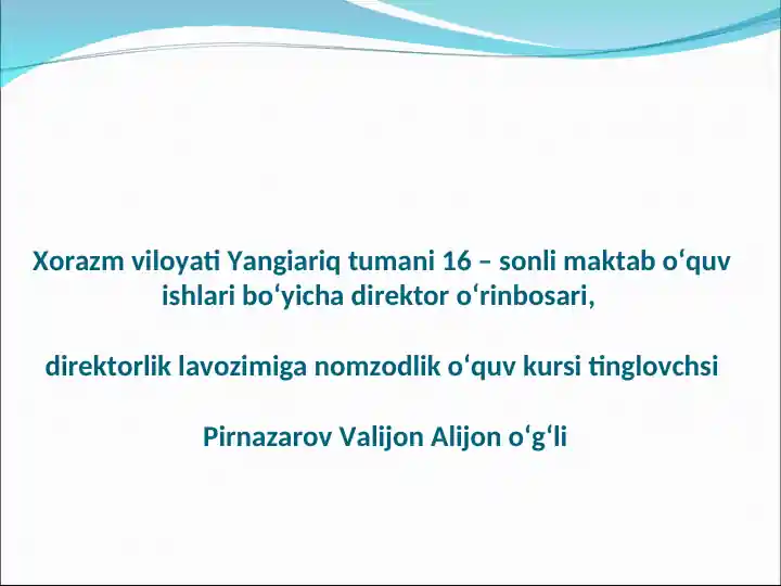 Maktabda sog‘lom muhitni shakllantirishda menejerning liderlar bilan ishlash samaradorligini oshirish
