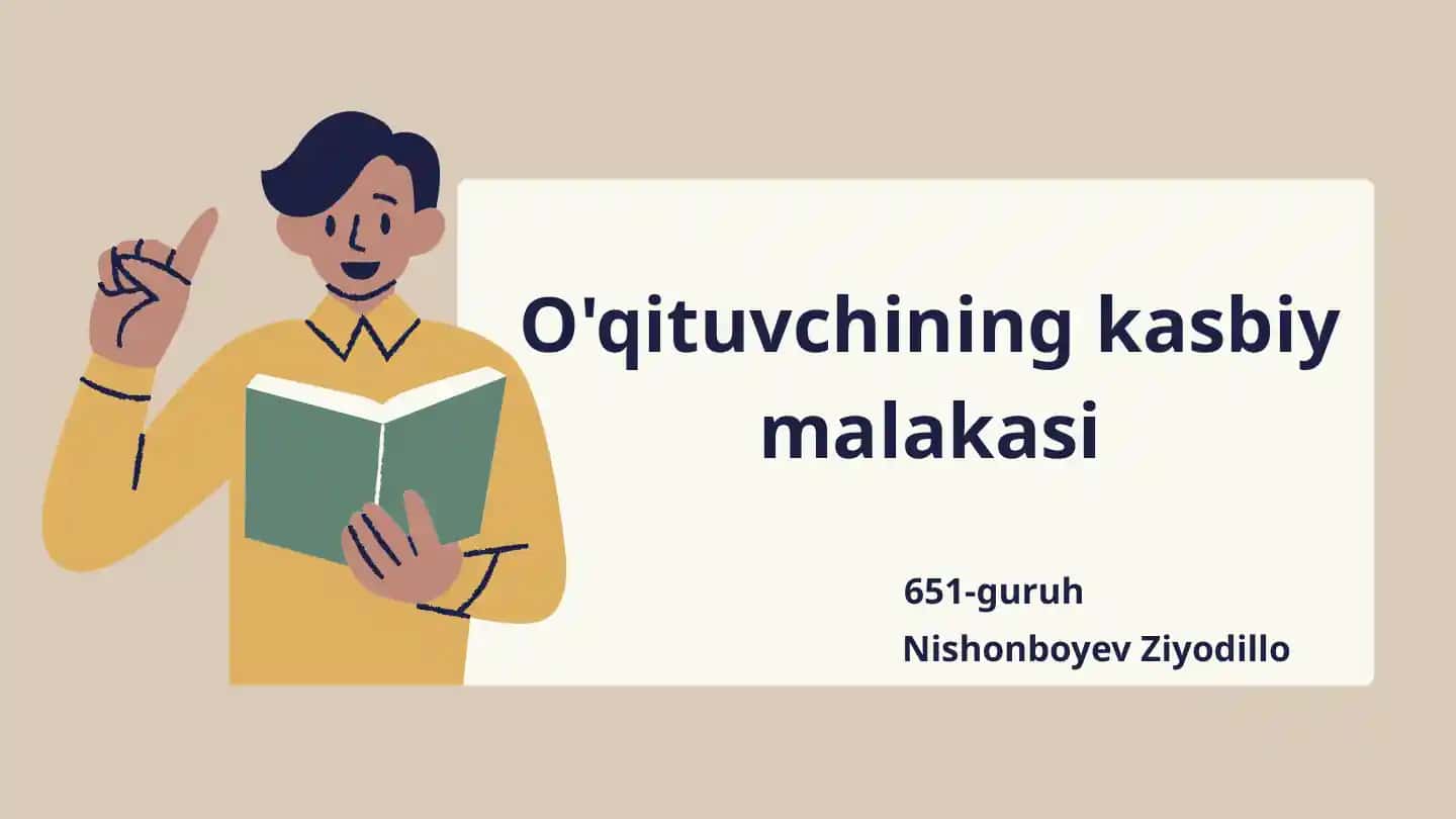 O'qituvchining kasbiy malakasi
