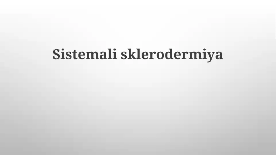 Sistemalisklerodermiya