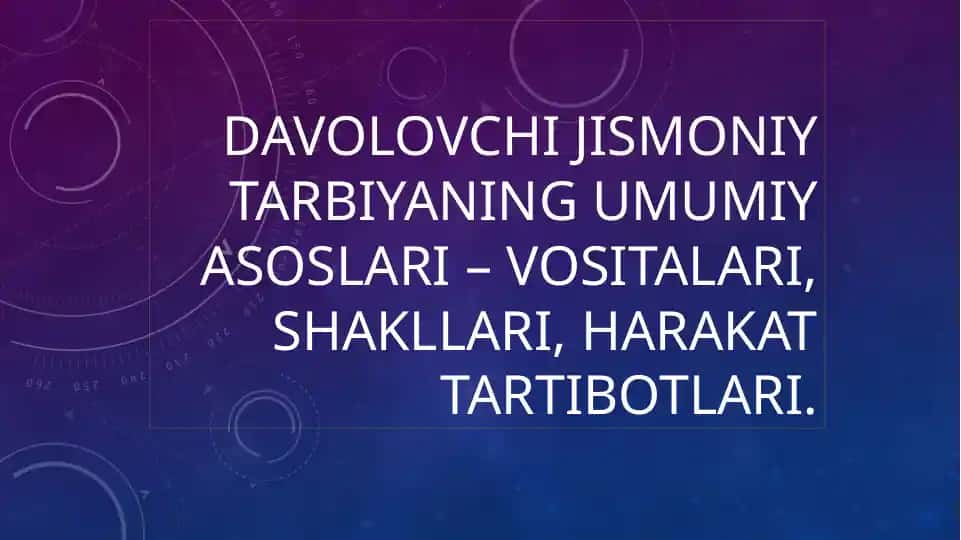 Davolovchi jismoniy tarbiya