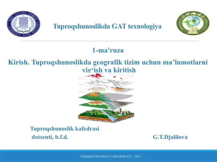 Geografik Tizimlar va Tuproqshunoslik