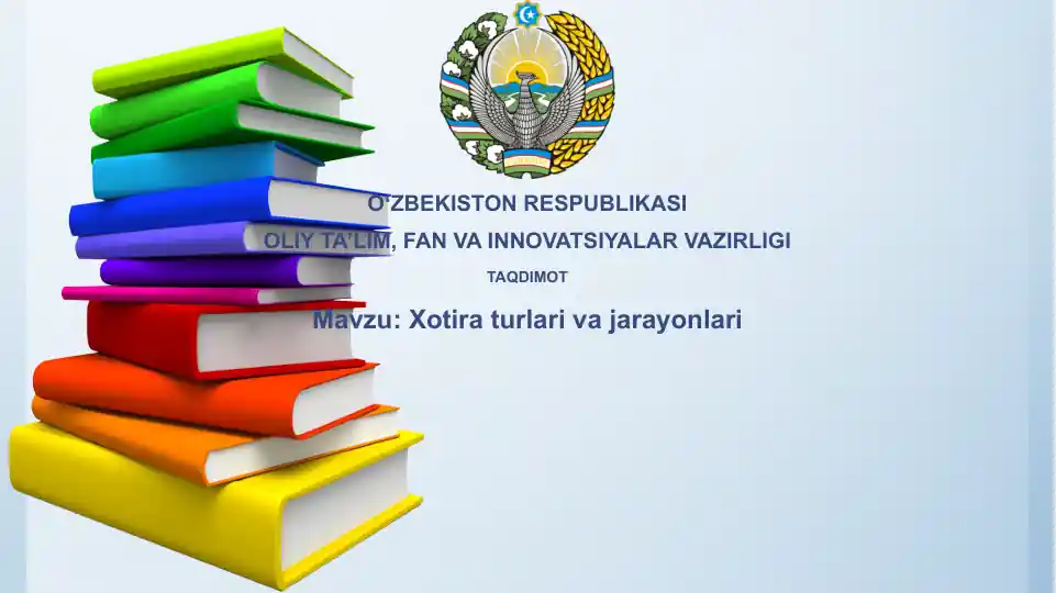 Xotiraturlarivajarayonlari