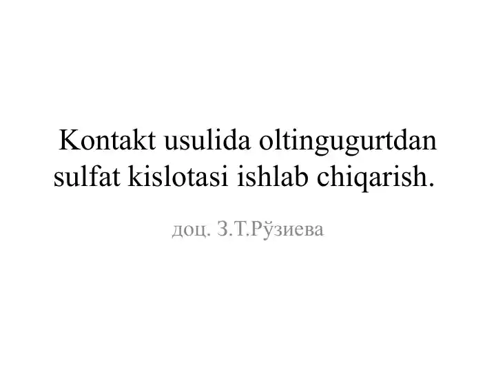 Sulfat kislotasi