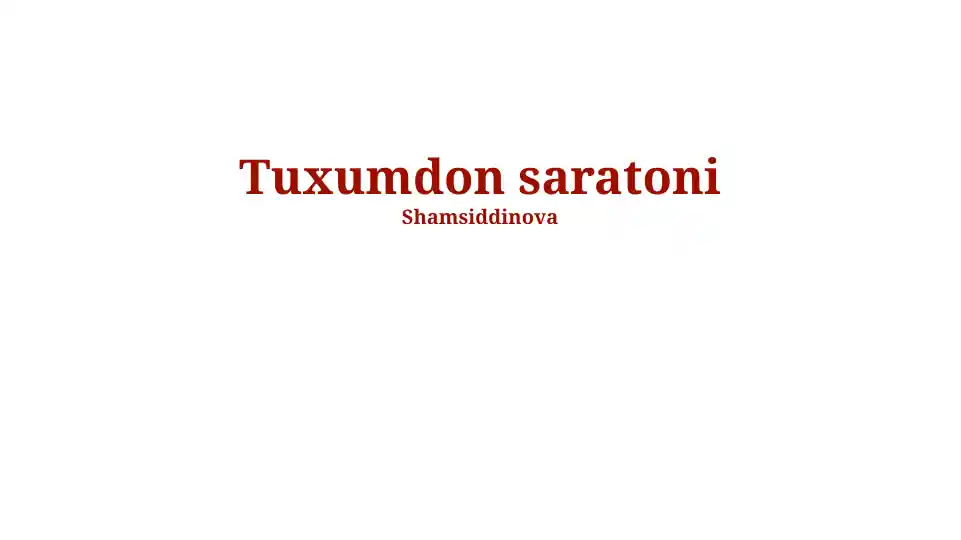 Tuxumdon saratoni