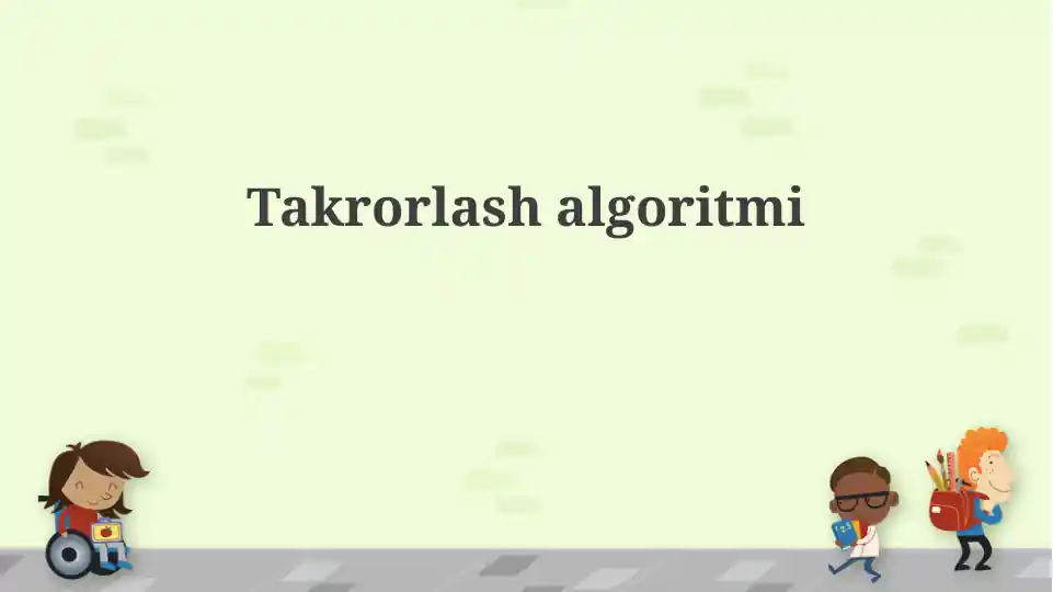 Takrorlash algoritmi