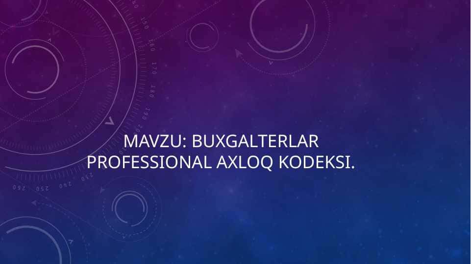 Buxgalterlar professional axloq kodeksi