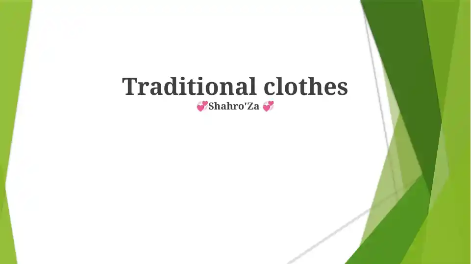Traditional clothes