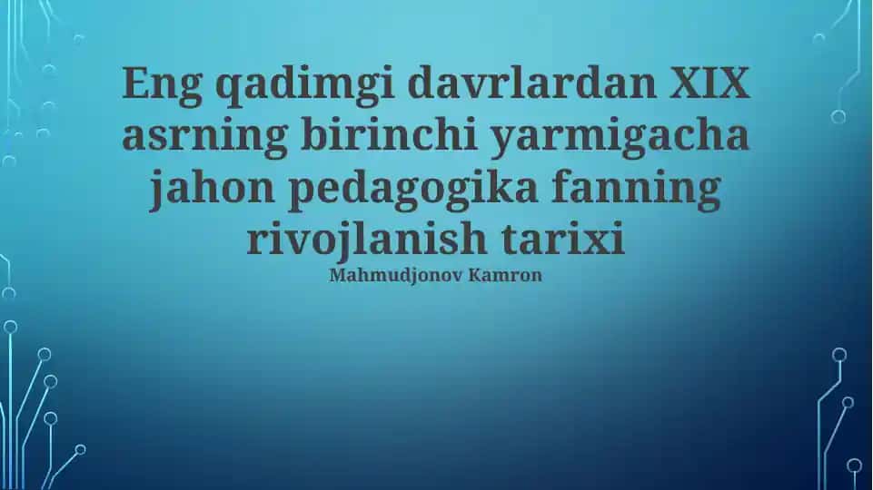 Oʻrta asrlar pedagologiyasi