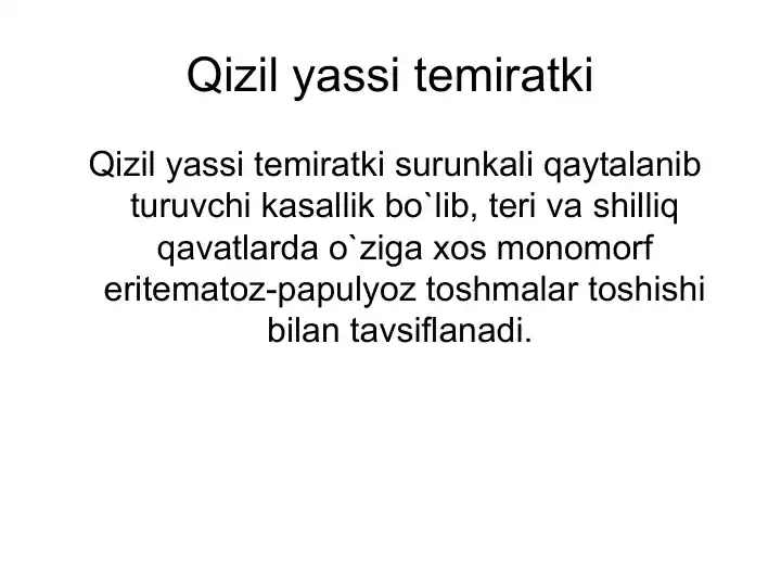 Qizil yassi temiratki