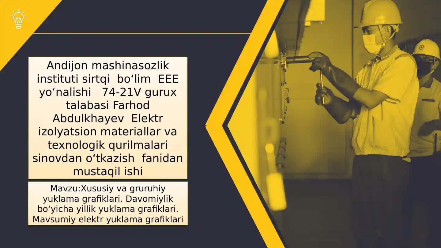 Elektrizolyatsion materiallar va texnologik qurilmalari sinovdan oʻtkazish