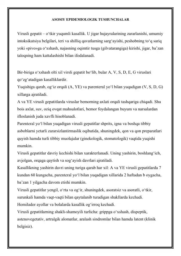 Virusli gepatit (Hepatitis viruses)