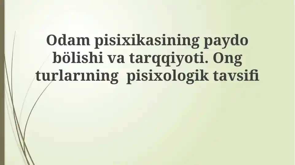 Inson Psixikasi