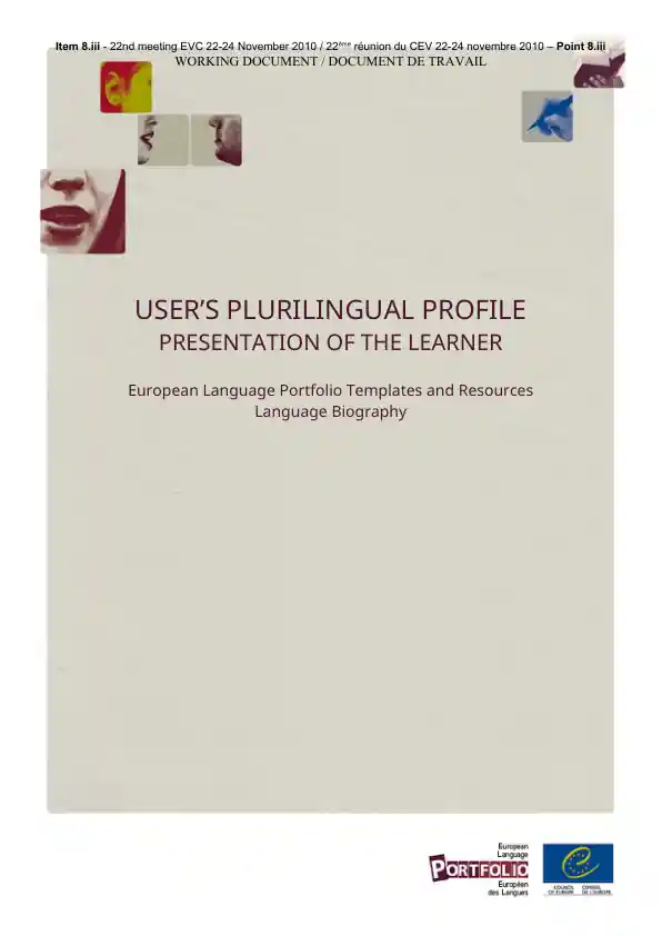 European Language Portfolio Templates and Resources