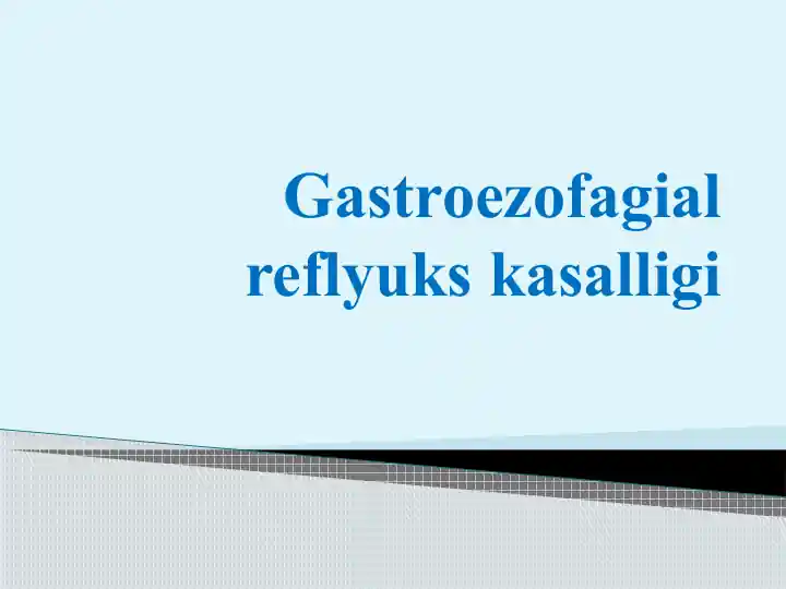 Gastroezofagial reflyuks kasalligi