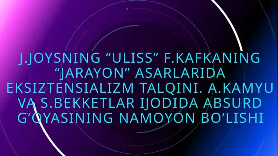 Uliss, Jarayon