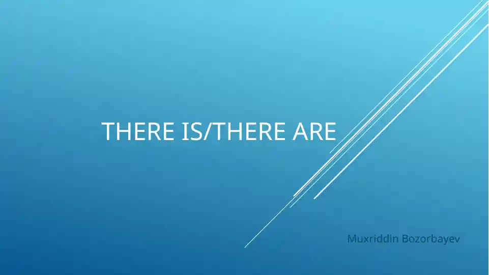 "There is / There are"