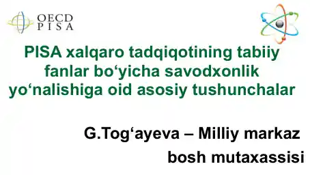 Tabiiy fanlar bo‘yicha savodxonlik yo‘nalishi