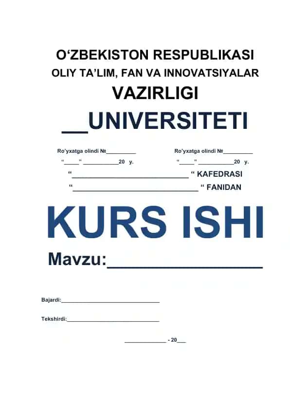 Bo‘g’imoyoqlilar haqida kurs ishi