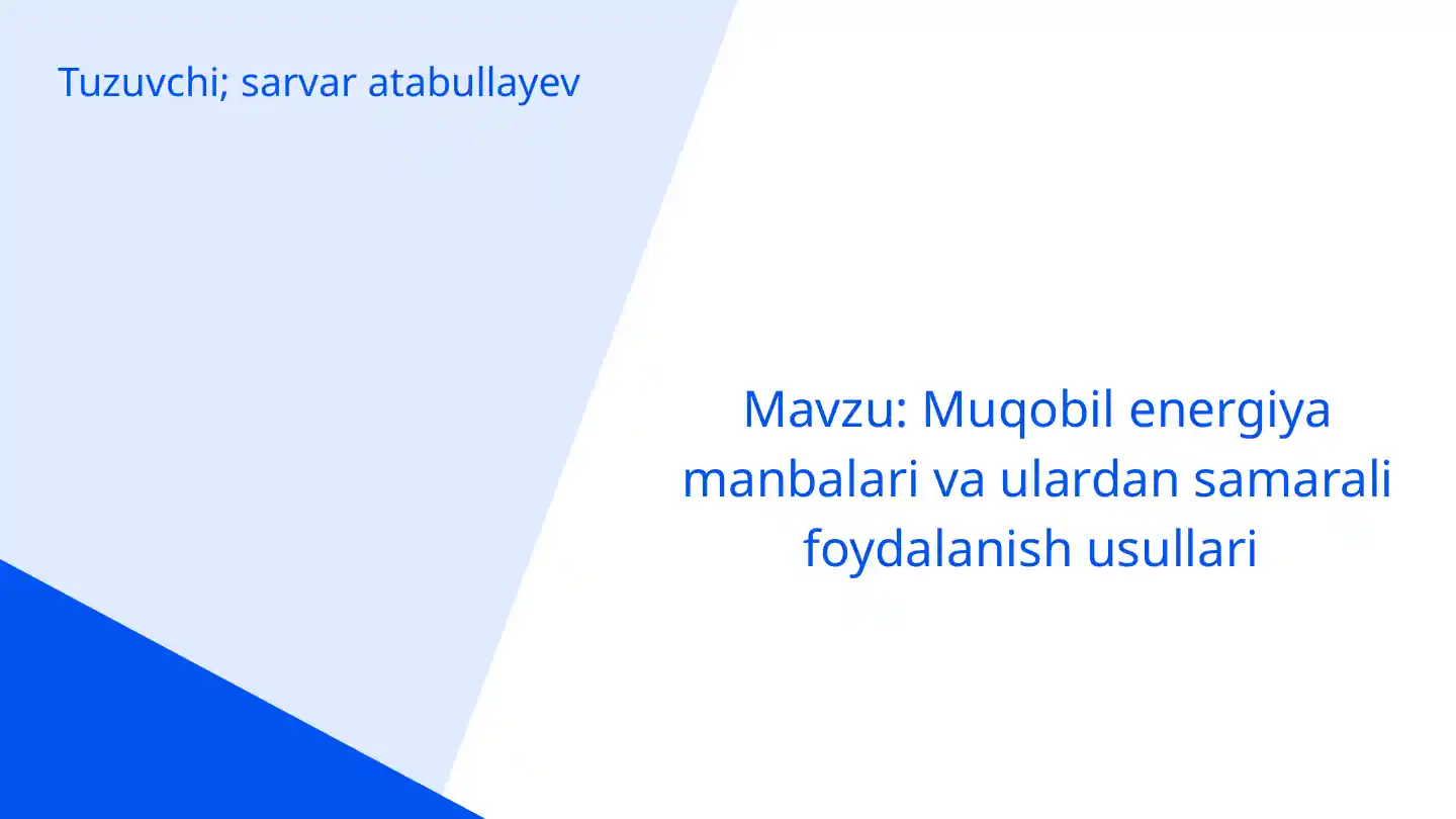 Shamol energiyasi