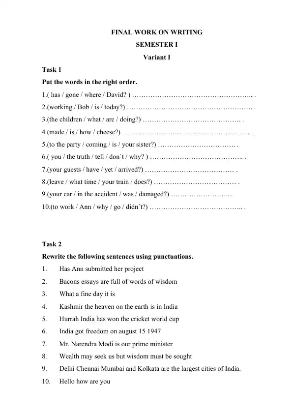 FINAL WORK ON WRITING