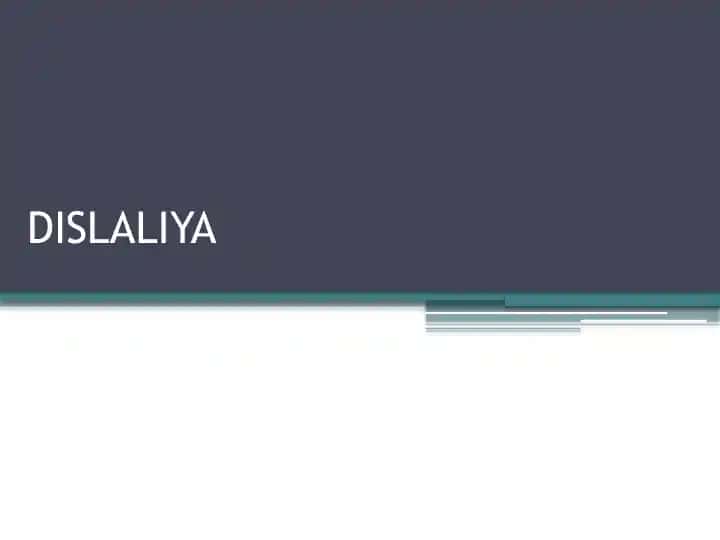 Dislaliya