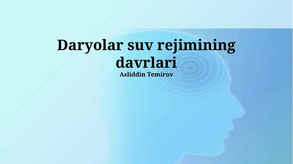 Daryolar suv rejimining davrlari
