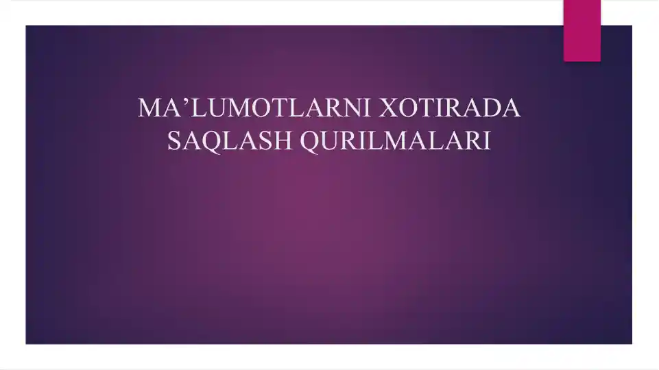 Xotira qurilmasi