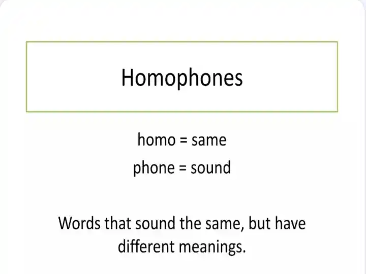 Homophones