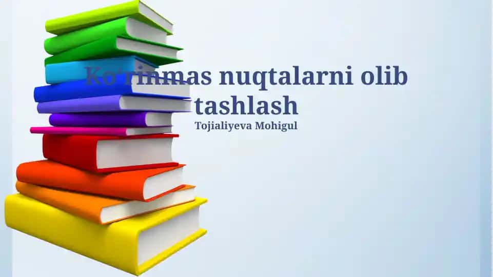 Ko'rinmas nuqtalarni olib tashlash