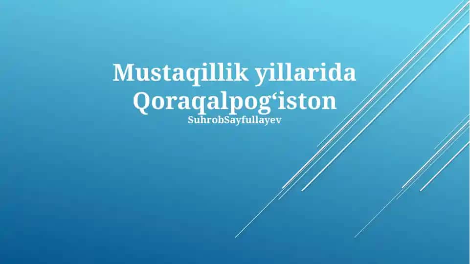 Mustaqillik yillarida Qoraqalpogʻiston