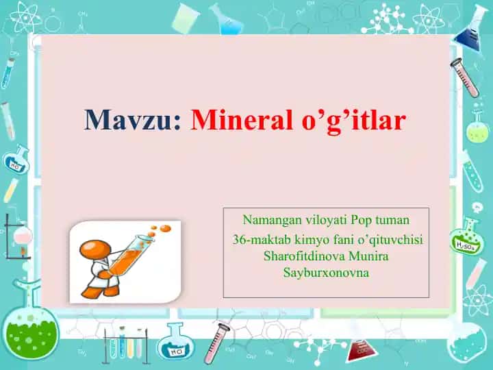 Mineral o'g'itlar