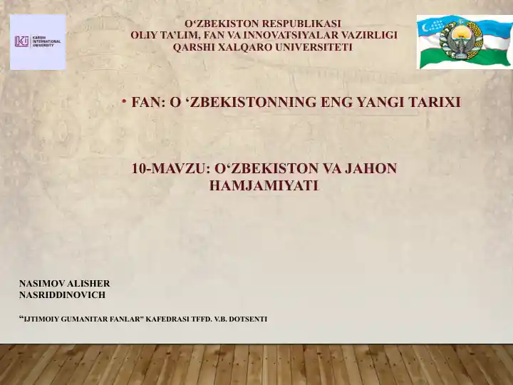 Oʻzbekistonning eng yangi tarixi