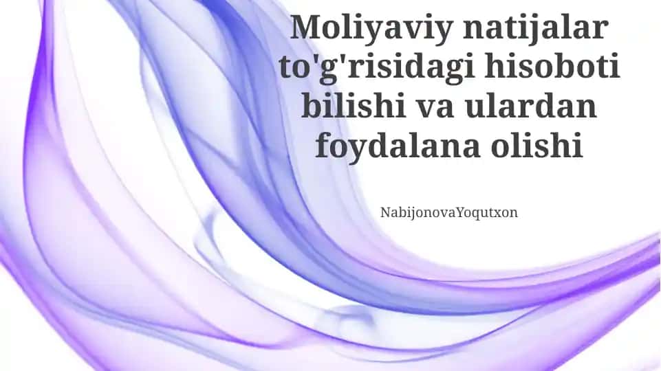 Daromad to'g'risidagi hisoboti