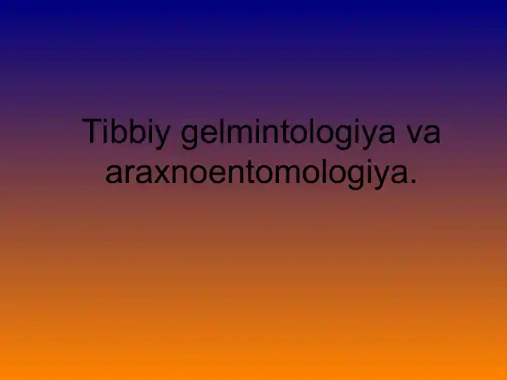 yassi chuvalchanglar gelmintologiya parazitlar