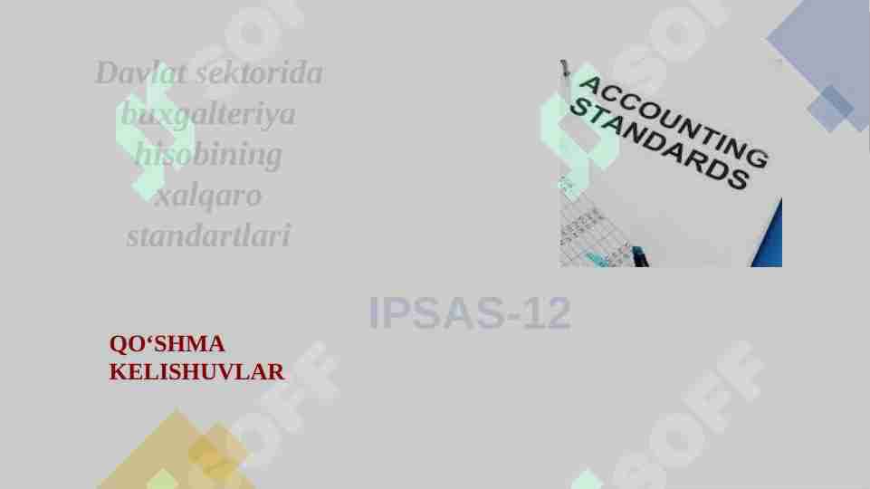 Davlat sektorida buxgalteriya hisobining xalqaro standartlari